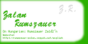 zalan rumszauer business card